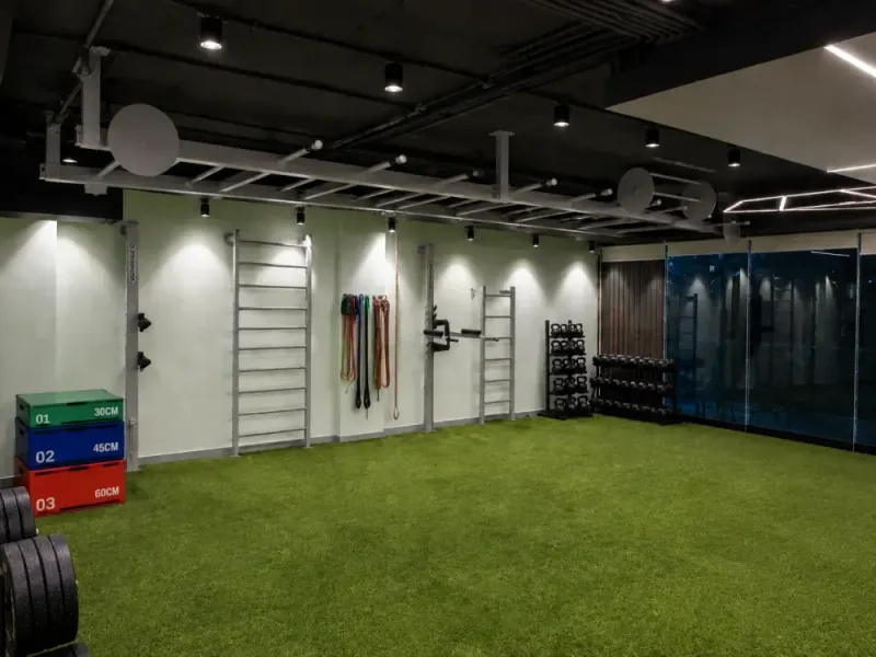 The MoveStrong functional-training turf at V2 Fitness Zone Kompally