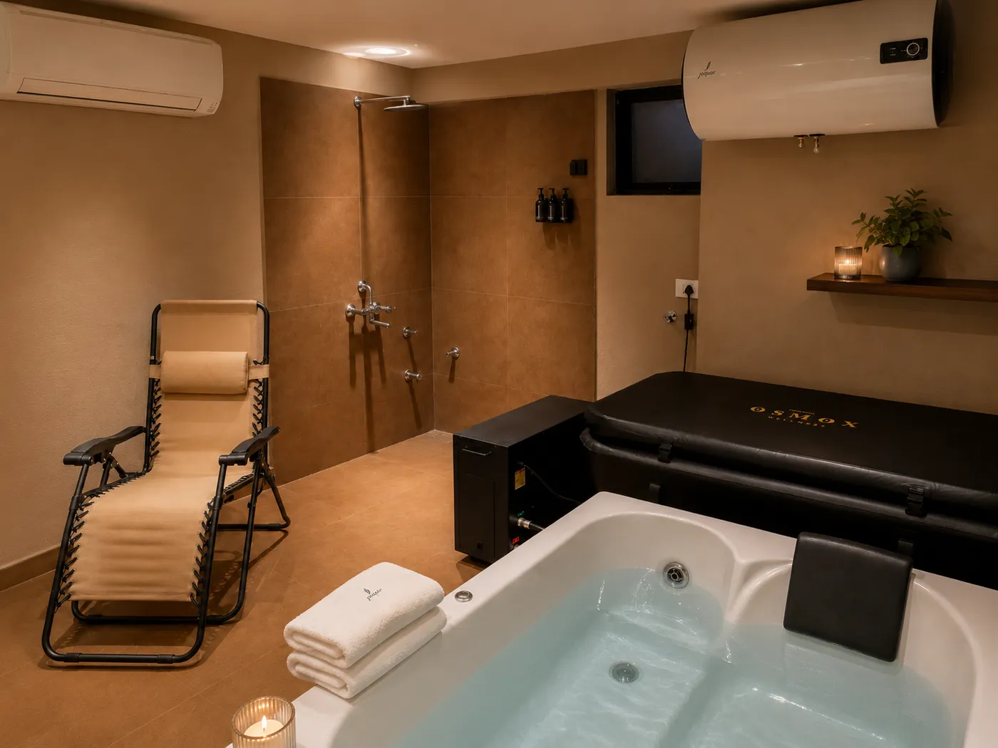 Inside the recovery suite at V2 Fitness Zone Kompally