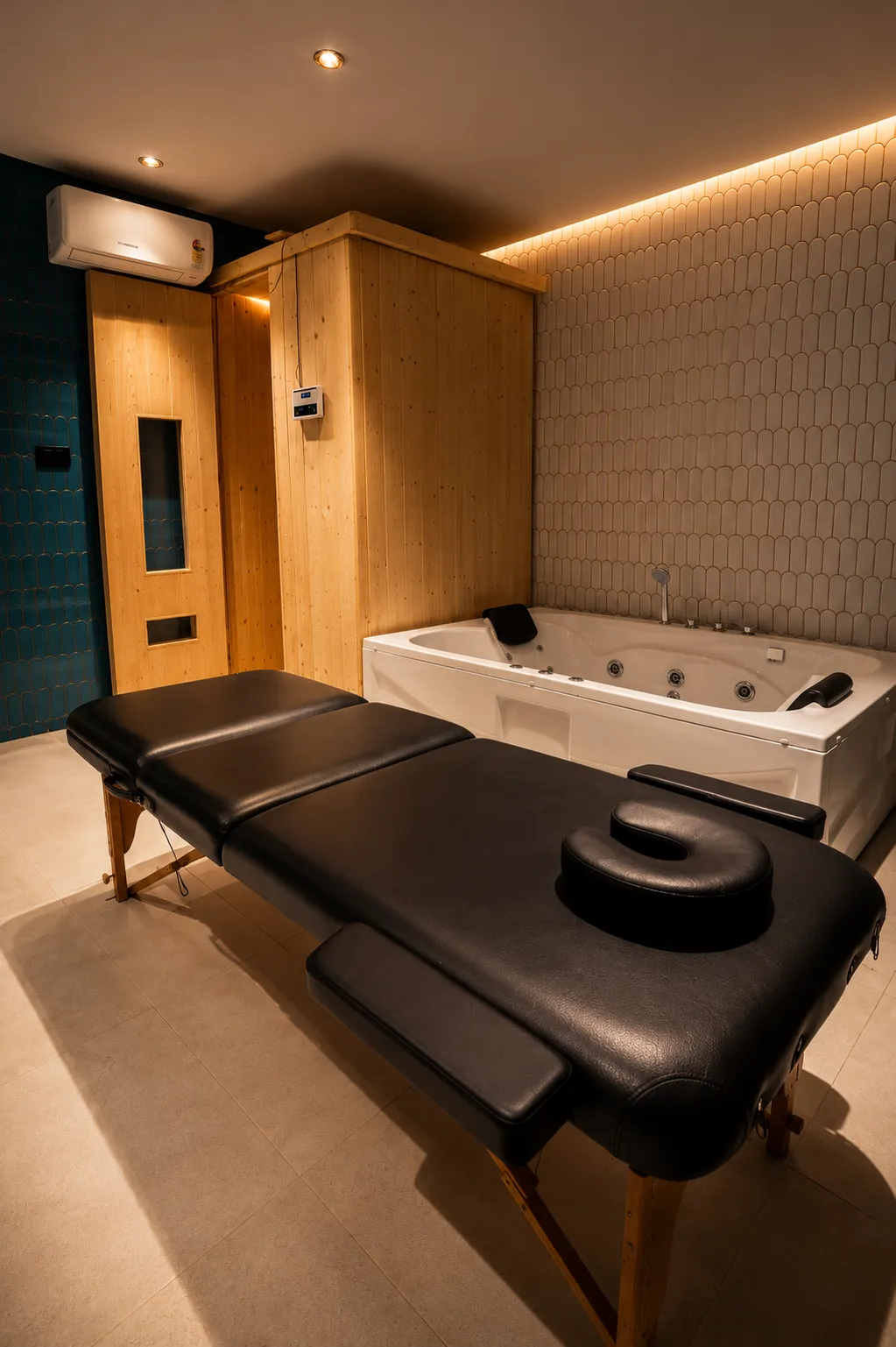 Inside the recovery suite at V2 Fitness Zone Miyapur