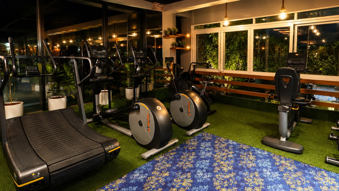 The functional-training turf with sleds and plates at V2 Fitness Zone Sainikpuri