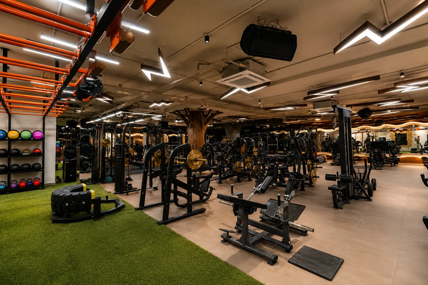 Members training in the MoveStrong CrossFit and strength zone at V2 Fitness Zone Secunderabad