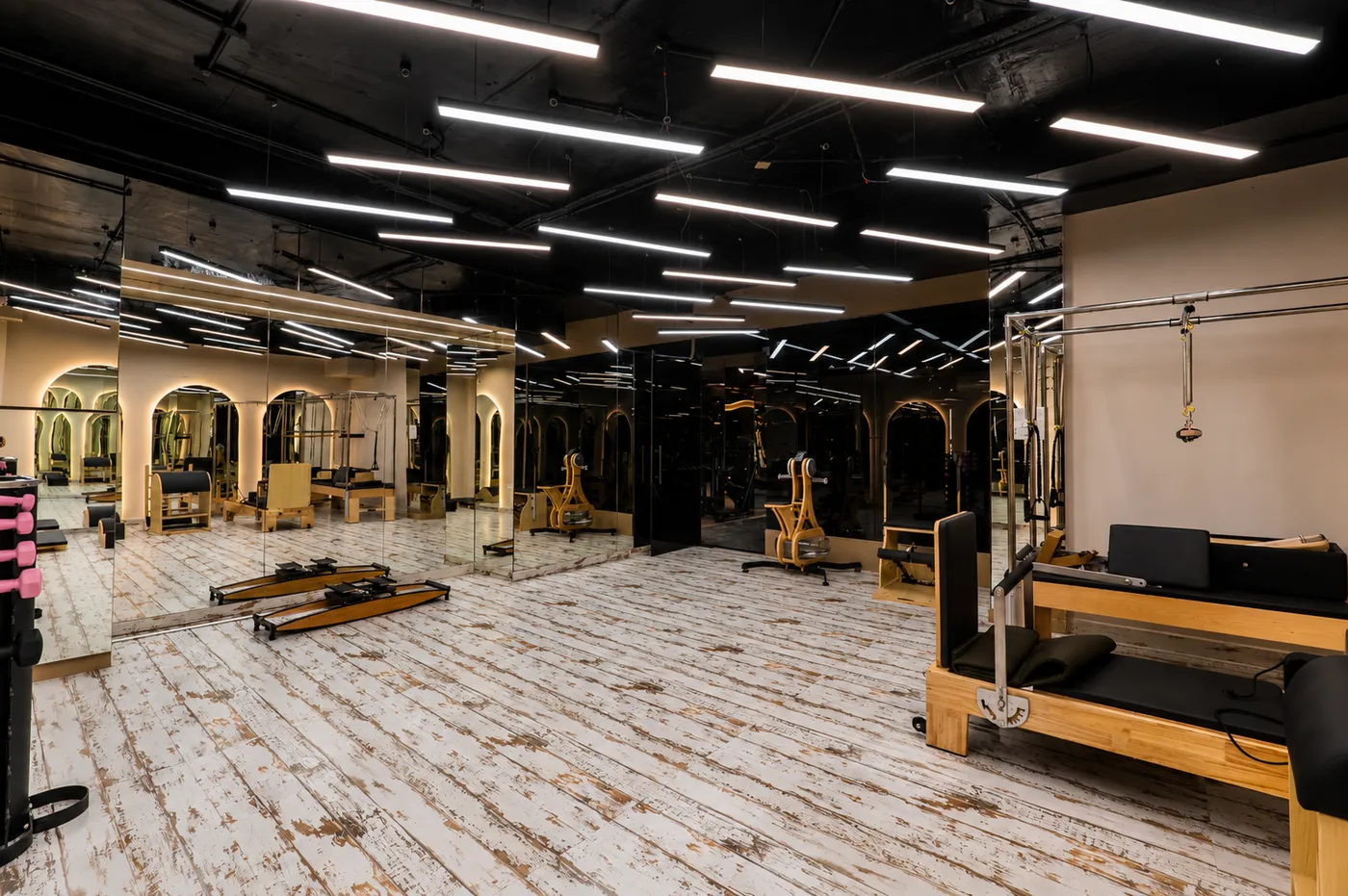 A group fitness class in the studio at V2 Fitness Zone Secunderabad