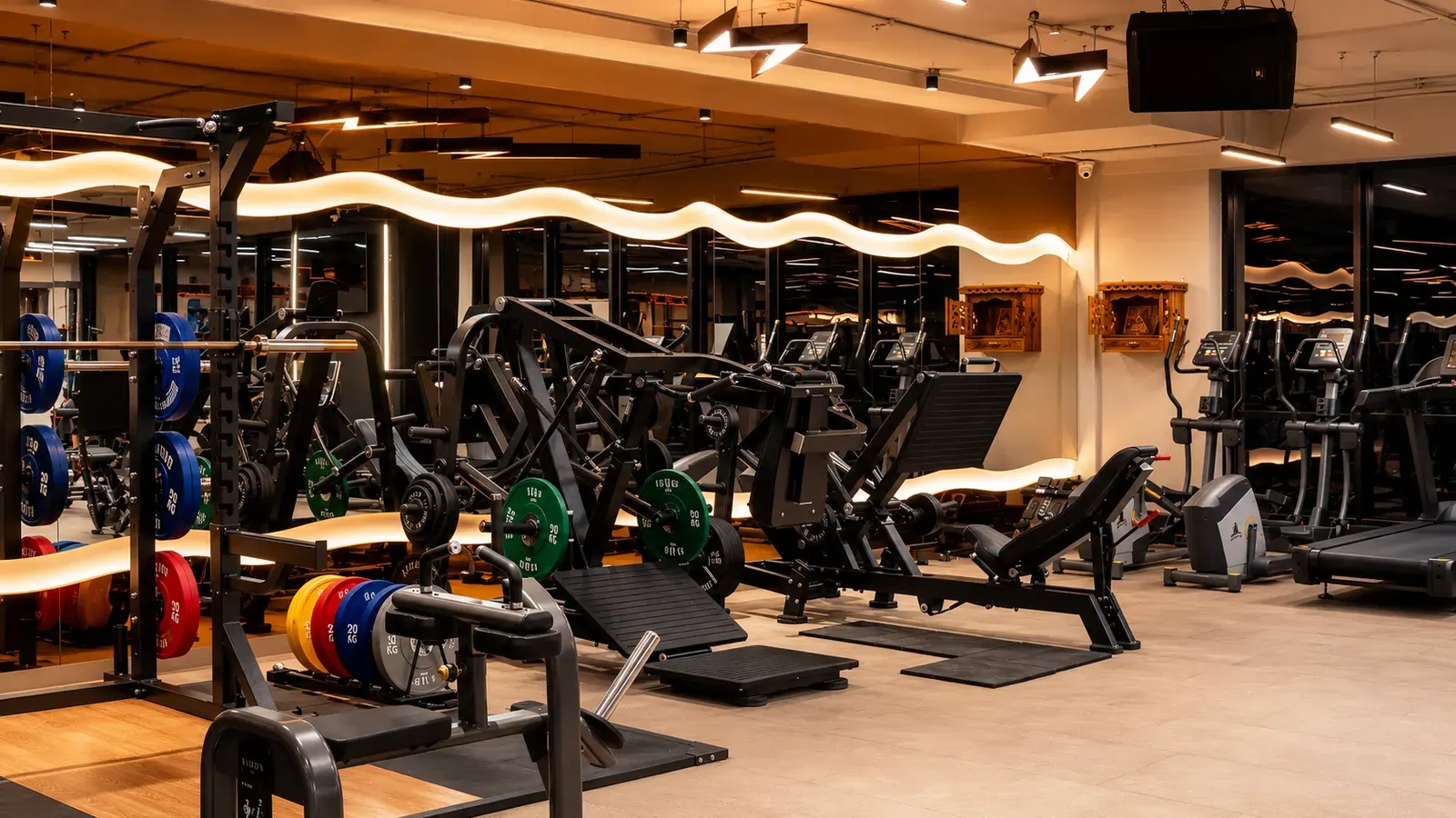 The strength and equipment floor at V2 Fitness Zone Secunderabad