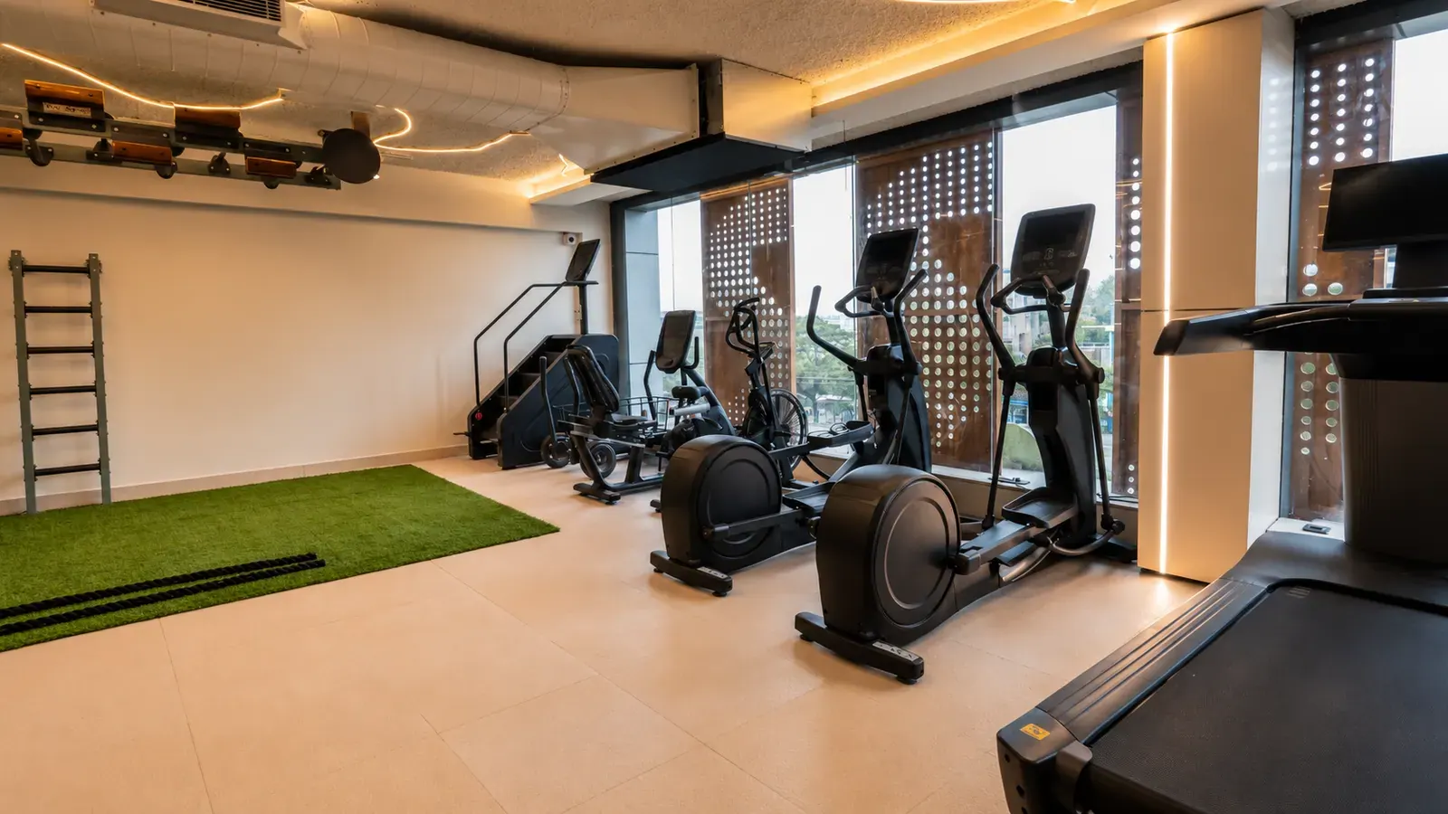 The cardio zone at V2 Fitness Zone Miyapur